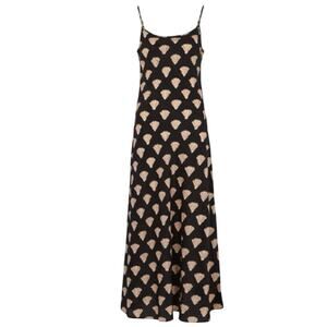 Rixo London Holly Shell Print  Silk Midi Slip Dress Size XS